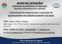 Aviso de Contratação Direta: Dispensa Eletrônica 006/2025