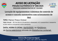 Aviso de Licitação: Pregão Eletrônico 008/2025