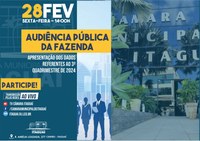 CÂMARA RECEBERÁ AUDIÊNCIA PÚBLICA DA FAZENDA