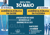 CÂMARA RECEBERÁ AUDIÊNCIAS PÚBLICAS DO 1º QUADRIMESTRE