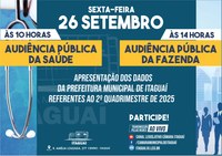 CÂMARA RECEBERÁ AUDIÊNCIAS PÚBLICAS DO 2º QUADRIMESTRE